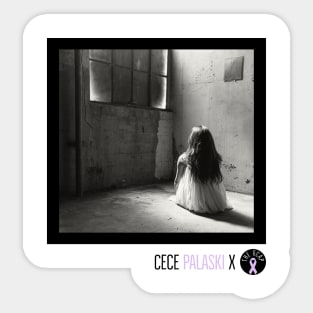 Cece Palaski - Window - B&W - Dark Sticker